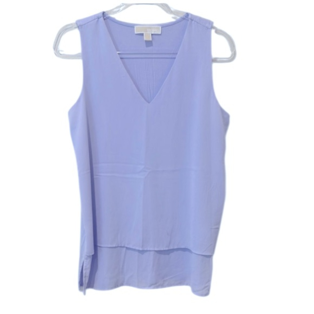 Michael Kors Women’s Lavender Sleeveless semi-sheer  Top size medium